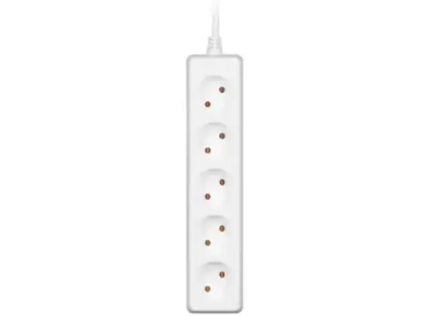 დენის დამაგრძელებელი 2E Power strip 2E, 5XCEE7/17, 2G*1.0мм, 1.5m, white, 3 image