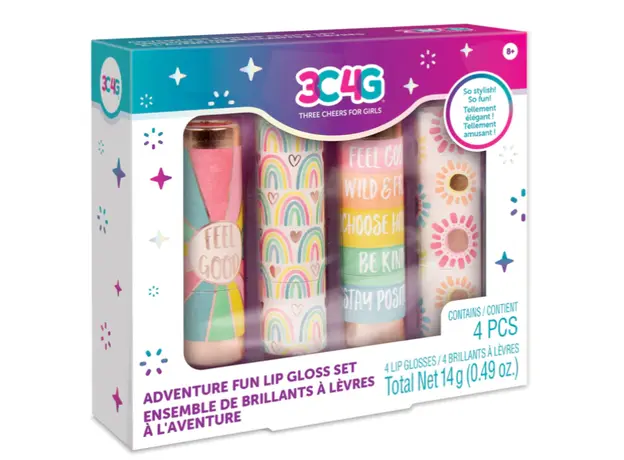 საბავშვო ტუჩსაცხების ნაკრები Make It Real 3C4G Adventure Fun Lip Gloss Set, 2 image