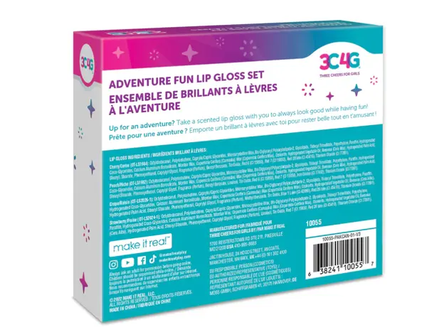 საბავშვო ტუჩსაცხების ნაკრები Make It Real 3C4G Adventure Fun Lip Gloss Set, 5 image