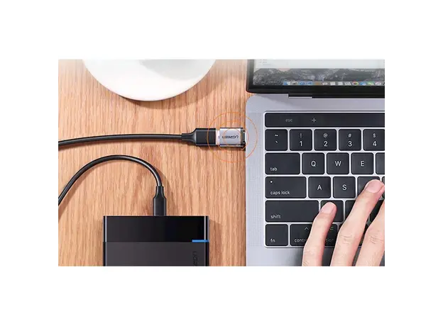 USB ადაპტერი UGREEN US270 (50283) OTG Type C to USB 3.0 A Adapter Cable with Lanyard (Black), 5 image