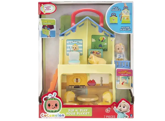 სათამაშო სახლი CoComelon Medium Playset CoComelon's Pop n' Play House, 2 image