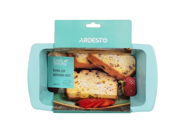 საცხობი ფორმა Ardesto AR2317T Loaf Pan Tasty Baking, Silicone, Blue, 3 image