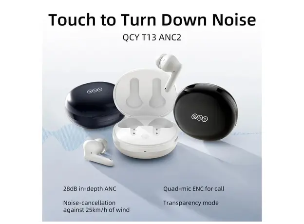 ყურსასმენი QCY T13 ANC2 White, 3 image