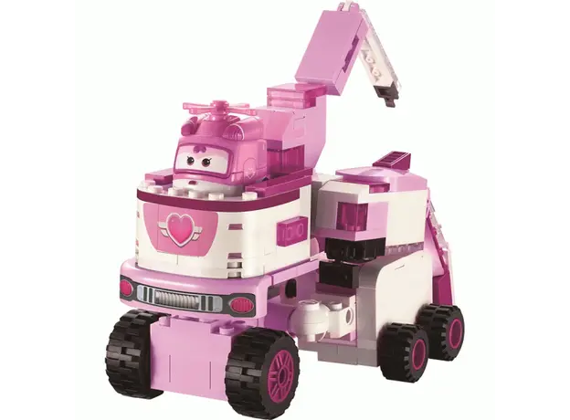 სათამაშო ტრანსფორმერი Super Wings Small Blocks Super Wings 2-in-1 Buildable Transforming Vehicle - Dizzy