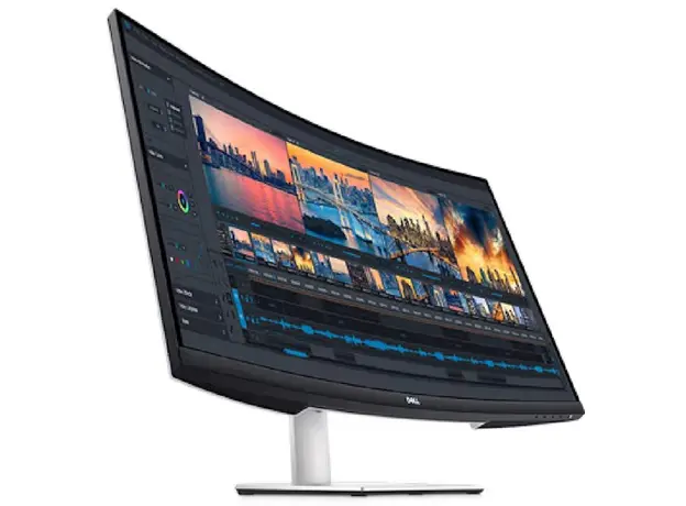 მონიტორი Dell 32 S3221QSA, 32", Curved Monitor, 4K UHD, VA, HDMI, USB, DP, Silver, 4 image