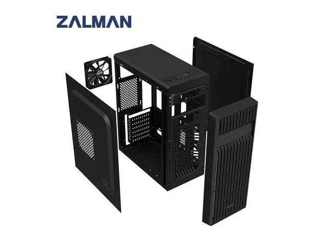 კომპიუტერის ქეისი Zalman T6, MidT, 2xUSB2.0,1xUSB3.0, 2x120mm, without PSU, black, 5 image