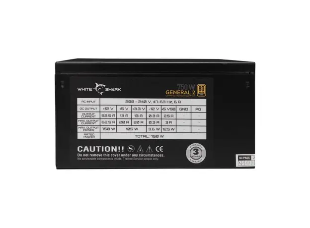 კვების ბლოკი White Shark GPSU-750W GENERAL-2 750W 80+ GOLD Full Modular, 5 image