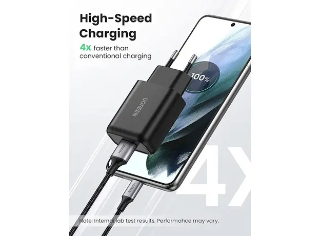 მობილურის დამტენი UGREEN 70273 Quick Charge 3.0 USB Charger EU Black, 5 image
