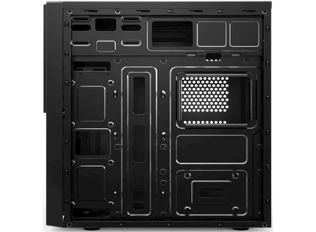 კომპიუტერის ქეისი 2E ALFA (E190-3U) MidT,2xUSB2.0,1xUSB3.0, steel (side panel), without PSU, black, 5 image