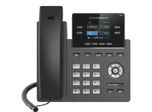 IP ტელეფონი Grandstream GRP2612 Carrier-Grade IP Phones 2+2  line keys 2 SIP accounts 16 Digital BLF and Speed Dial keys HD
