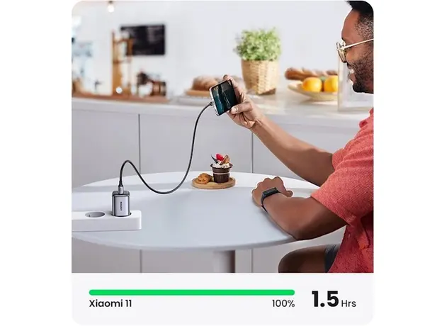 დამტენი UGREEN CD318 (90664) Nexode Mini, 20W, Single port, USB-C, Type-c, Black, 5 image