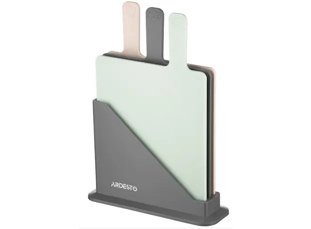 საჭრელი დაფა Ardesto Cutting boards set on stand Fresh 3 pcs.: 24,1*33*7,9 cm, plastic, 2 image