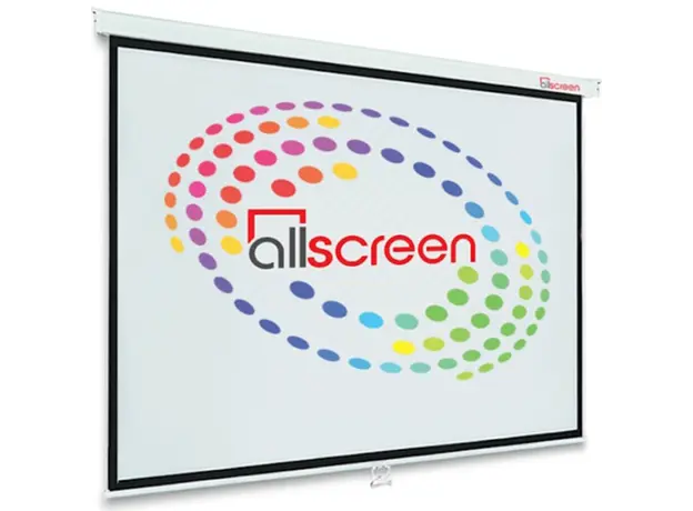 პროექტორის ეკრანი ALLSCREEN MANUAL PROJECTION SCREEN 280X280CM HD FABRIC  Diagonal 155 inch / 393 CM, 2 image