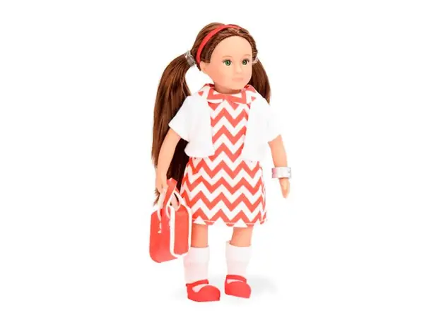 თოჯინის ტანსაცმელი LORI 6" DOLL CHEVRON DRESS, 4 image