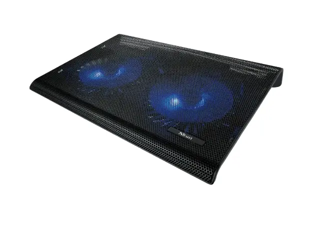 Cooler Trust azul Laptop Cooling Stand with dual fans