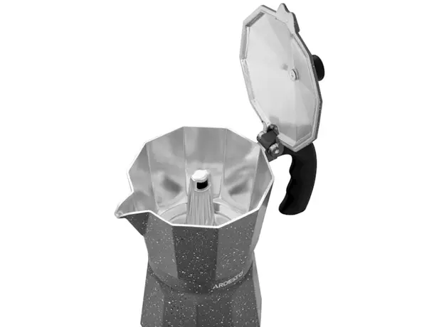 ყავის მადუღარა Ardesto Coffee Maker Gemini Molise, 9 cups, grey, aluminum, 4 image