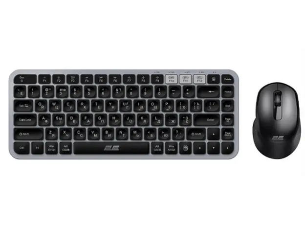 კლავიატურა და მაუსი 2E Combo keyboard and mouse MK430 WL/BT, EN/UK/RU, grey-black, 2 image