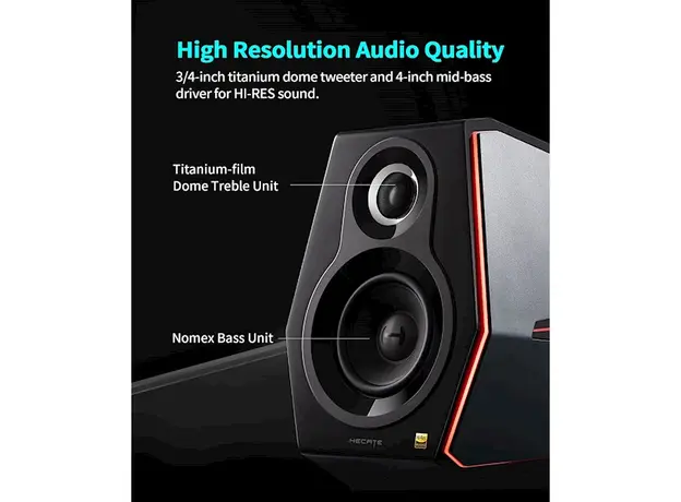 დინამიკი Edifier G5000, 88W, Bluetooth, AUX, USB, Speaker, Black, 7 image