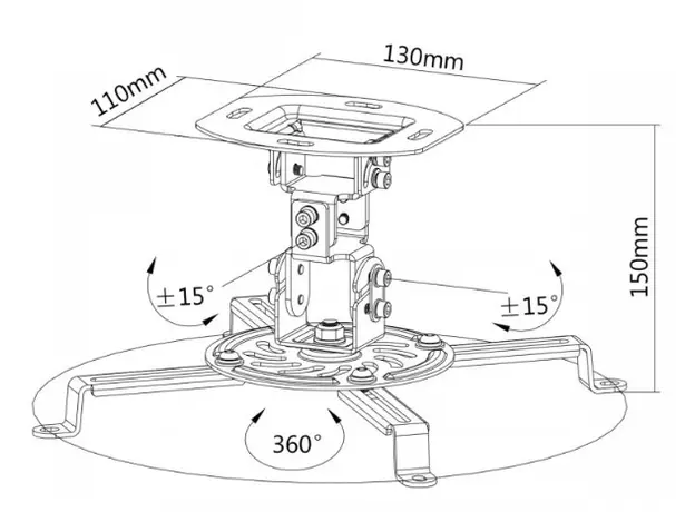 პროექტორის საკიდი SBOX PM-18, 3 image
