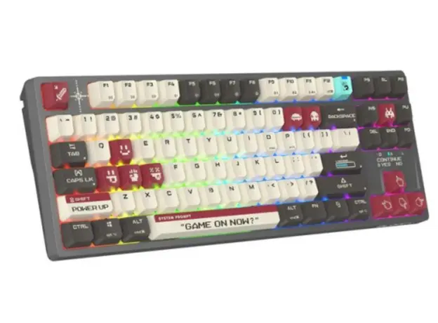 კლავიატურა A4Tech Bloody WS87 Dual-Core Wireless Mechanical Keyboard Pixels Red, 3 image