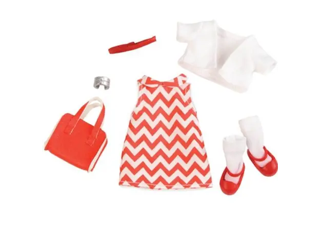 თოჯინის ტანსაცმელი LORI 6" DOLL CHEVRON DRESS, 3 image