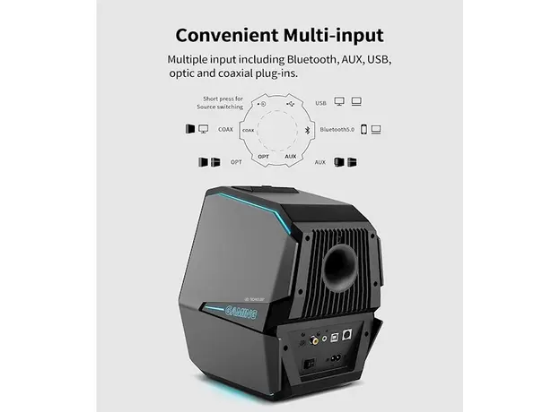 დინამიკი Edifier G5000, 88W, Bluetooth, AUX, USB, Speaker, Black, 3 image