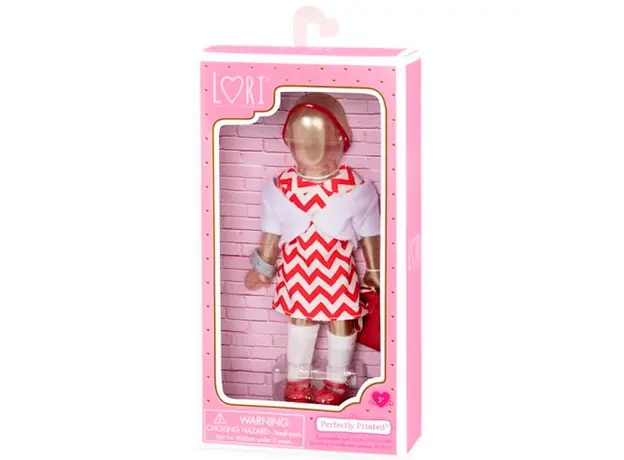 თოჯინის ტანსაცმელი LORI 6" DOLL CHEVRON DRESS