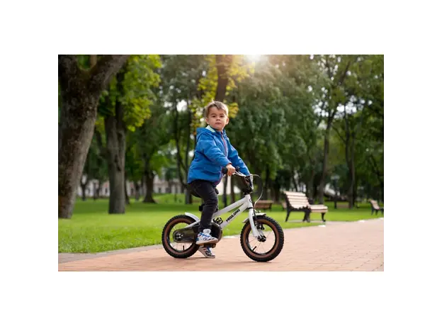 საბავშვო ველოსიპედი Miqilong Bicycle BS 12" Silver, 5 image