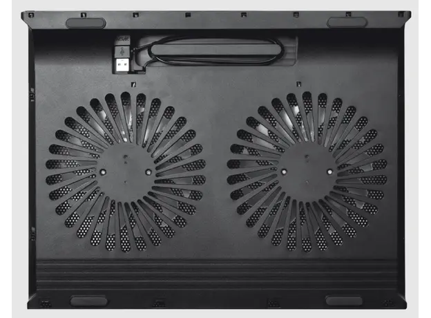 Cooler Trust azul Laptop Cooling Stand with dual fans, 3 image