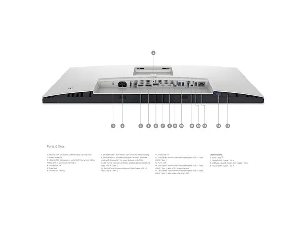 მონიტორი Dell 210-BKTV UltraSharp U2724DE, 27", Monitor, WQHD, IPS, HDMI, USB, USB-C, DP, Silver, 6 image