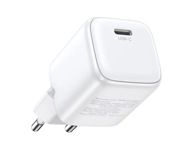 დამტენი UGREEN Charger Type-c CD318 (15324) Nexode Mini, 20W, Single port, USB-C, White, 3 image