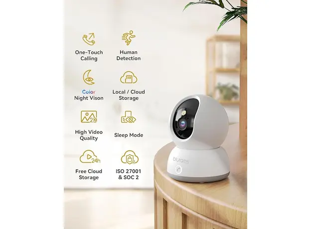 ვიდეო სათვალთვალო კამერა Blurams A31C Lumi, Indoor Security Camera, White, 5 image