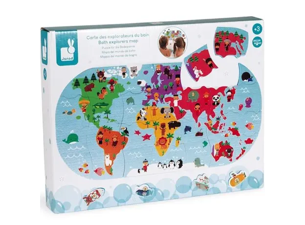 აბაზანის ფაზლი Janod Bath Explorers Map