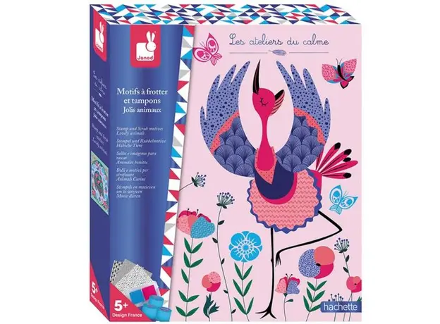 სათამაშო ნაკრები Janod STAMP AND SCRUB MOTIVES LOVELY ANIMALS, 2 image