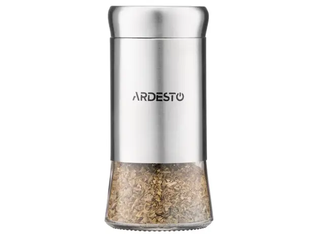 სამარილე და საპილპილე Ardesto Spices Shakers Set Gemini, 2 pcs, stainless steel, glass, 4 image