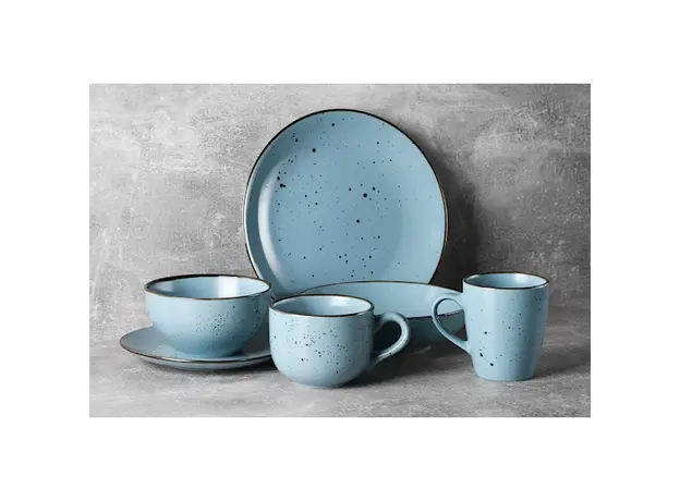 თეფში Ardesto AR2926BGC Dinner plate Bagheria, 26 сm, Ceramics Misty Blue, 3 image