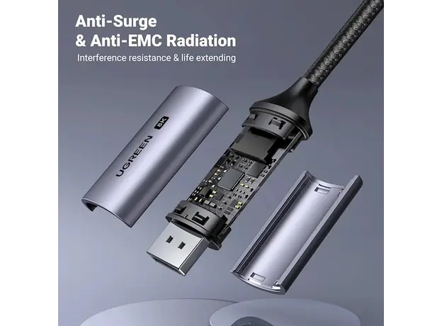 ვიდეო კაბელი UGREEN CM556 (25158), Type C to DisplayPort, 2m, Black/Grey, 6 image