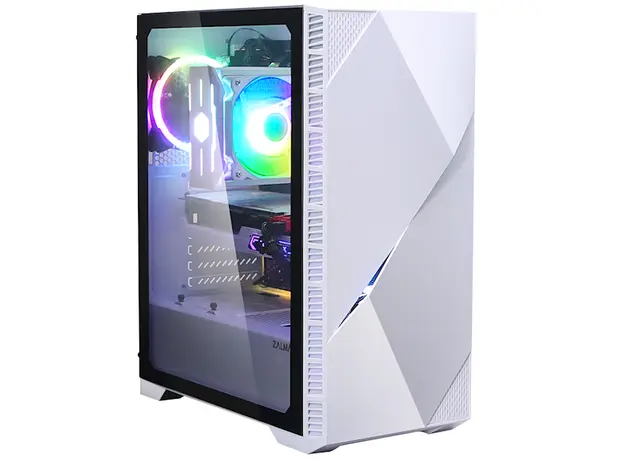 ქეისი Zalman Z3 Iceberg Computer Case, MidT, 1xUSB2.0, 2xUSB3.0, 2x120mm, TG (side panel), without PSU White