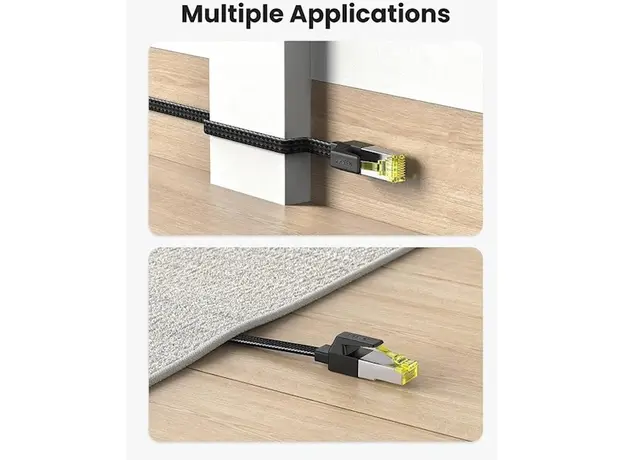 ქსელის კაბელი UGREEN NW189 (40165), CAT7 U/FTP, Lan Cable, 10m, Black, 3 image