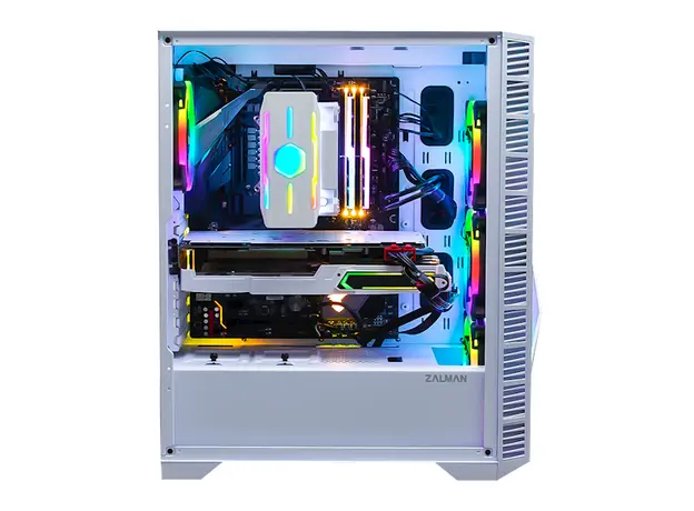 ქეისი Zalman Z3 Iceberg Computer Case, MidT, 1xUSB2.0, 2xUSB3.0, 2x120mm, TG (side panel), without PSU White, 3 image
