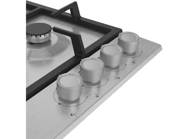 ჩასაშენებელი ქურის ზედაპირი Beko HIAW 64225 SX bPRO 500, Built-in, Silver, 4 image