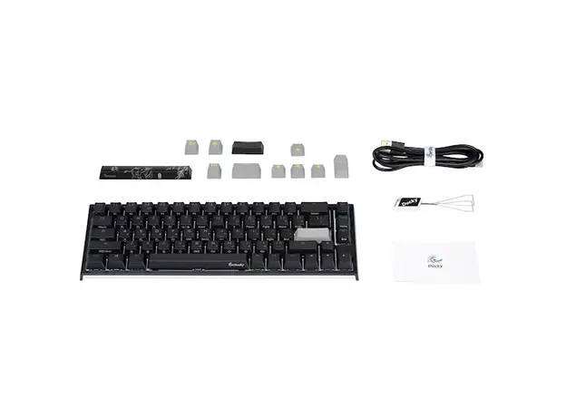 კლავიატურა Ducky Keyboard  One 2 SF, Cherry Silent Red, RGB LED, RU, Black-White, 6 image