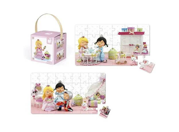 ასაწყობი ფაზლი Janod Set of 2 puzzles  Rose plays Princess J02770, 5 image