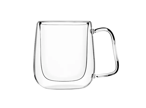 ჭიქების ნაკრები Ardesto AR2625GHP 250ml, 2 pcs Double Wall Borosilicate Glass Mug Set With Handles