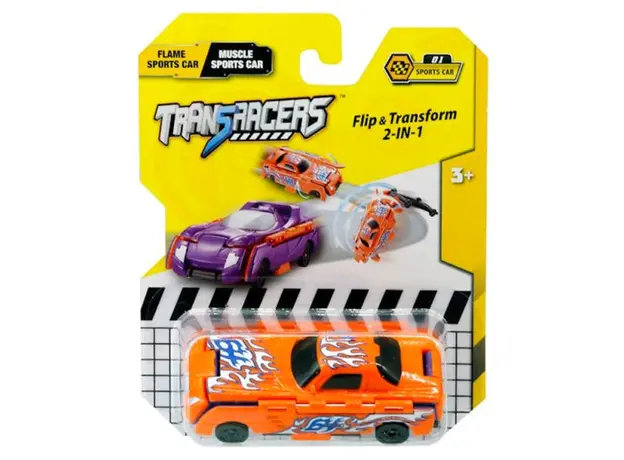 სათამაშო მანქანა TransRacers 2-in-1 Flip Vehicle- Sports Car