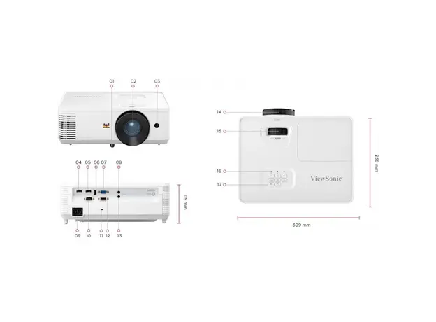 პროექტორი ViewSonic PA700X 4,500 ANSI Lumens XGA Business/Education Projector, 9 image