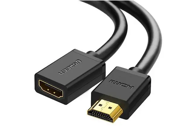 HDMI კაბელი UGREEN HD107 (10142), HDMI Male to Female Cable, 2m, Black, 2 image