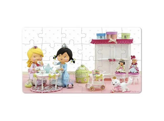 ასაწყობი ფაზლი Janod Set of 2 puzzles  Rose plays Princess J02770, 7 image