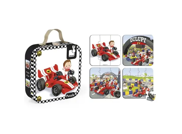 ფაზლი Janod Set of 4 puzzles Car Gabina Formula 1 J02884, 2 image