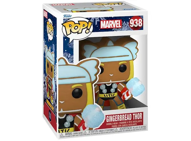 სათამაშო საკოლექციო ფიგურა Funko POP! Bobble Marvel Holiday Gingerbread Thor 50663, 2 image